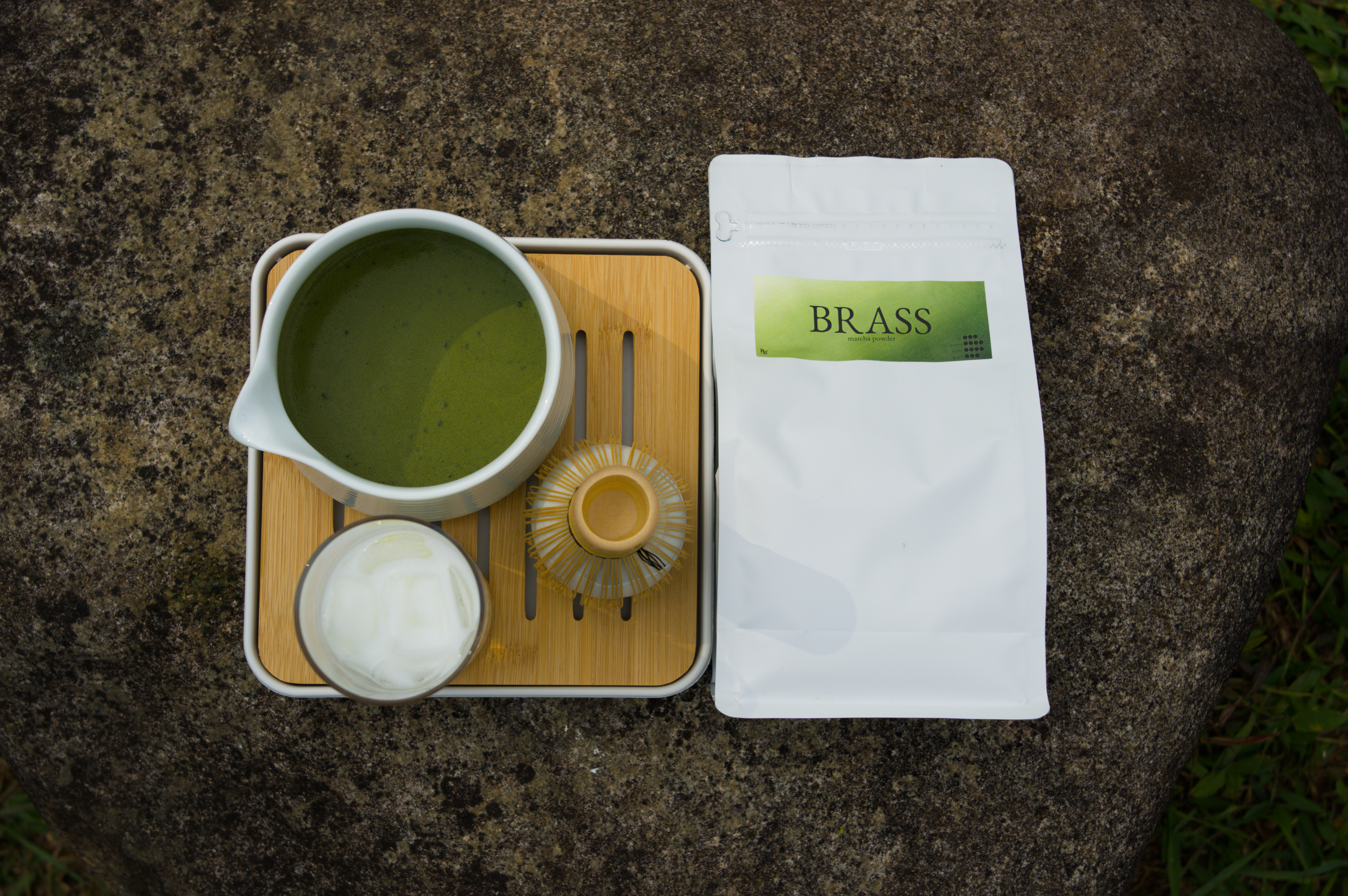 BRASS Matcha top-down product shot